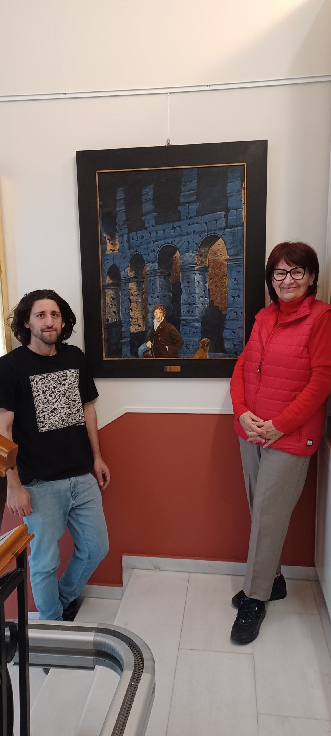 Read more about the article Δωρεά ενός ζωγραφικού πίνακα στο Μουσείο από τον γνωστό Ιταλό Ζωγράφο LEONARDO CABONI με θέμα GRAND TOUR
